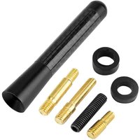 Autoantenne, 8 cm lange, aufschraubbare Kurzradioantenne aus Kohlefaser für universelle Fahrzeugmodifikationen (schwarz) von LLING