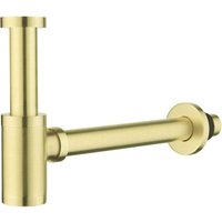 Design-Siphon, Universal-Design-Siphon für Spüle und Waschbecken, Badezimmer-Ablauf, Flaschensiphon 1 1/4 x 32mm, Siphon rund, gebürstet, gebürstetes von LLING