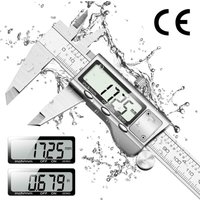 Digitaler Messschieber, IP54 Messschieber Edelstahl Messlehre 150mm Messwerkzeuge mit großem LCD-Display und Ersatzbatterie, Mikrometer von LLING