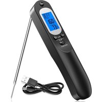 Digitales Küchenthermometer und Kochtimer, Küchentemperaturfühler für BBQ-Grill, wiederaufladbares Gebäckthermometer mit Sofortanzeige mit von LLING