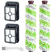 Ersatzpaket 2 Bürstenrollen + 2 Filter BISSELL Crosswave 17132 und 2225N Serie für Familien mit Haustieren Raucher Bissell Crosswave von LLING
