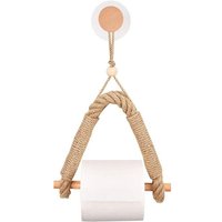 Handtuchhalter aus Hanfseil, selbstklebender Toilettenpapierhalter, Retro-Toilettenpapierhalter aus Hanfseil ohne Bohren für Bad und Küche von LLING