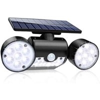 IP65 Wasserdichtes Solarlicht mit Bewegungssensor, 30 LEDs, kabellose Solar-Wandleuchte für den Außenbereich mit 3 Sicherheitslichtern für Gartenwege von LLING