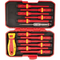 Isolierter Schraubendreher, 1000 V, magnetisches Handbuch-Set, 13-teiliges austauschbares isoliertes Schraubendreher-Set mit Reparaturwerkzeugen für von LLING