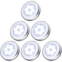 Nachtlicht mit Bewegungsmelder, 6 LED-Bewegungsmelderlicht, automatisches Ein-/Ausschalten des LED-Beleuchtungssensors, weißes Licht, von LLING