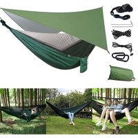 Outdoor-Hängematte, leichte, atmungsaktive Nylon-Doppelhängematte, Zoomarlous-Hängematte mit Moskitonetz und wasserdichter Zeltabdeckung, Wander- und Outdoor-Hängematte, leichte, atmungsaktive Nylon-Doppelhängematte, Zoomarlous-Hängematte mit Moskitonetz und wasserdichter Zeltabdeckung, Wander- und von LLING