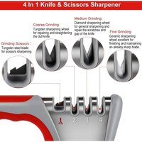 Professioneller Messerschärfer, 4-in-1 Küchenschärfer mit rutschfester Basis, Messerschärfer für Küchenmesser, Scheren Professioneller Messerschärfer, 4-in-1 Küchenschärfer mit rutschfester Basis, Messerschärfer für Küchenmesser, Scheren von LLING