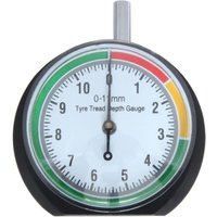 Profiltiefenmesser – Tiefenmessgerät – 0–11 mm / 0–0,43 Zoll – 44 mm (1,7 Zoll) Zifferblattdurchmesser – Reifendruckmesser für Auto, LKW, Fahrrad, von LLING