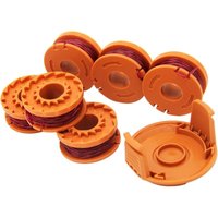 SWNKDG 6 Stück WA0004.1 Rasenmäherfaden für alle 20-V-WORX-Rasenmäher & 1 Stück Trimmerspulenhalter, Fadentrimmerspulenhalter, kompatibel mit Worx SWNKDG 6 Stück WA0004.1 Rasenmäherfaden für alle 20-V-WORX-Rasenmäher & 1 Stück Trimmerspulenhalter, Fadentrimmerspulenhalter, kompatibel mit Worx von LLING