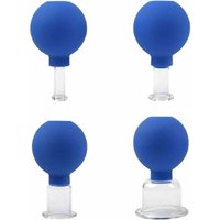 Schröpfset aus Glas mit 4 verschiedenen Größen, Schröpfen zur Massage, Anti-Cellulite-Schröpfen, Schröpfbecher zur Massage von Kopf, Gesicht und von LLING