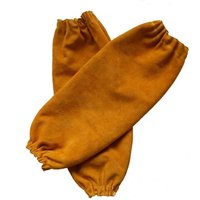 Schweißärmel aus Leder für Männer und Frauen, hitze- und flammbeständig mit elastischer Manschette, 19 Zoll langer Armschutz für Schweißer von LLING
