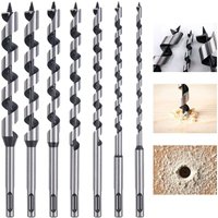 Spiralbohrer für die Holzbearbeitung, 7-teiliges SDS-Plus-Bohrer-Set für die Holzbearbeitung, Spiralbohrer-Set aus Kohlenstoffstahl, Werkzeuge mit 6 von LLING