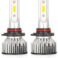 Stück IP68 wasserdichte Auto-LED-Scheinwerferlampen, LED-Fernscheinwerfer, All-in-One-Umrüstsatz 9005/HB3/H10 40 W, Modell: weißer Lampenhalter-9005 von LLING