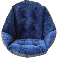 Stuhlkissen mit Rückenlehne, Sitzschale, Sessel, Samt, weich, elastisch, wasserdicht, für Stuhl, Rattan, Stroh, Garten, Indigo, 40 x 40 x 48 cm Stuhlkissen mit Rückenlehne, Sitzschale, Sessel, Samt, weich, elastisch, wasserdicht, für Stuhl, Rattan, Stroh, Garten, Indigo, 40 x 40 x 48 cm von LLING