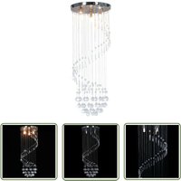 The Living Store Deckenleuchte mit Kristallperlen Silbern Spirale G9 - Dekorleuchte - Kronleuchter - Wohnzimmer Deko - Schlafzimmer Beleuchtung The Living Store Deckenleuchte mit Kristallperlen Silbern Spirale G9 - Dekorleuchte - Kronleuchter - Wohnzimmer Deko - Schlafzimmer Beleuchtung von LLING