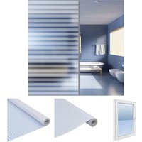 Lling - The Living Store Fensterfolie Milchglasfolie Streifen Selbstklebend 0,9x5 m - Fensterfolie - Weiß von LLING