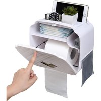 Toilettenpapierhalter, an der Wand montierter Toilettenpapierhalter, wasser-/staubdichter Papierspender und Badezimmer-/Toilettenpapierhalter (weiß) von LLING