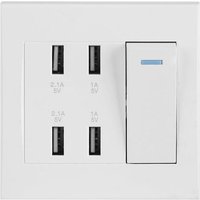 USB-Steckdose Smart Charger Outlet Panel Tool Home Dekoration Professionelle Steckdose 10A 4 Ports USB-Steckdose Smart Charger Outlet Panel Tool Home Dekoration Professionelle Steckdose 10A 4 Ports von LLING
