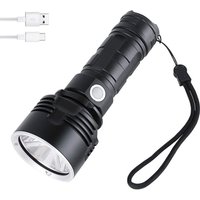 Ultrastarke LED-Taschenlampe 5000 Lumen, WESLITE XHP50 Militärische taktische LED-Taschenlampe, ultrastarke zoombare USB-Taschenlampe für den von LLING