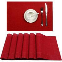 Vtizikl Sets de Table Lavables Antidérapant Résistant à l'usure à la Chaleur,Facile à Nettoyer, Rouge 10pcs Vtizikl Sets de Table Lavables Antidérapant Résistant à l'usure à la Chaleur,Facile à Nettoyer, Rouge 10pcs von LLING