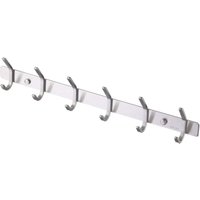 Wandgarderobe fürs Badezimmer mit 6 Haken, SUS304 Edelstahl, Wandgarderobe mit Haken, gebürstetes Finish, AH203H6-2 Wandgarderobe fürs Badezimmer mit 6 Haken, SUS304 Edelstahl, Wandgarderobe mit Haken, gebürstetes Finish, AH203H6-2 von LLING