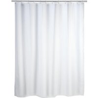 Weißer Anti-Schimmel-Duschvorhang, Textilvorhang mit Anti-Schimmel-Effekt für das Badezimmer, waschbar, wasserabweisend, mit Ringen zur Befestigung Weißer Anti-Schimmel-Duschvorhang, Textilvorhang mit Anti-Schimmel-Effekt für das Badezimmer, waschbar, wasserabweisend, mit Ringen zur Befestigung von LLING