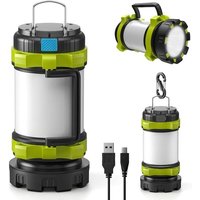 Wiederaufladbare LED-Campinglaterne, 800 mAh Powerbank-Campinglicht, 4 Modi, IP65 wasserdicht, 1200 Lumen LED-Laterne für Camping, Wandern, Notfall, von LLING