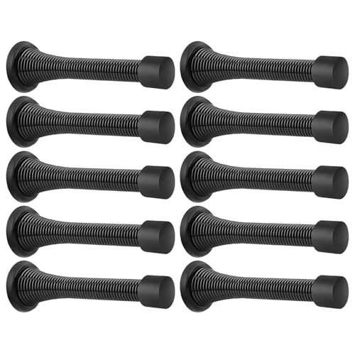 10 Pcs Wandmontierte Federtür Stopps Mit Gummi Stoßstangenspitze Flexible Hochleistungs Feder Türstopper Stoßstangenschutzzubehör 10 Pcs Wandmontierte Federtür Stopps Mit Gummi Stoßstangenspitze Flexible Hochleistungs Feder Türstopper Stoßstangenschutzzubehör von LLINthy