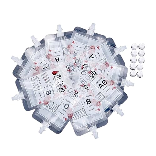 10pcs Halloween Cosplay Getränke Container Bag Vampire Blutbeutel Requisiten Leichen Getränke Getränke Bag Food Wasserflasche 10pcs Halloween Cosplay Getränke Container Bag Vampire Blutbeutel Requisiten Leichen Getränke Getränke Bag Food Wasserflasche von LLINthy