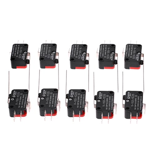 10pcs V-153-1C25-Limitschalter Langer Gerader Scharnierhebel Typ SPDT Mikroschalter von LLINthy