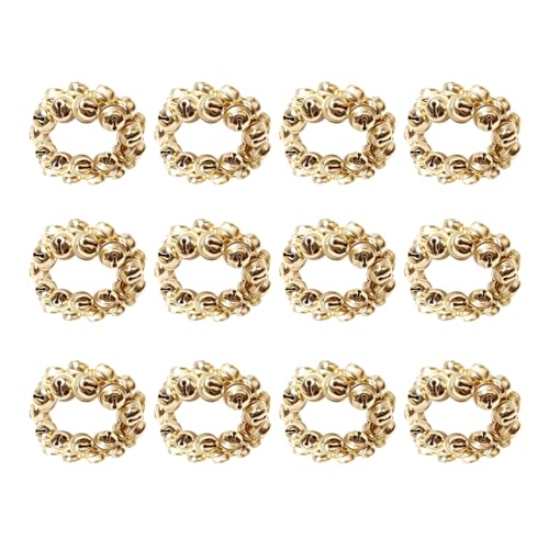 12pcs Bunt Metall Serviettenhalter Weihnachtsglocken Set Elegantes Feiertags Tischgeschirr Zubehör Elegante Tischeinstellung von LLINthy