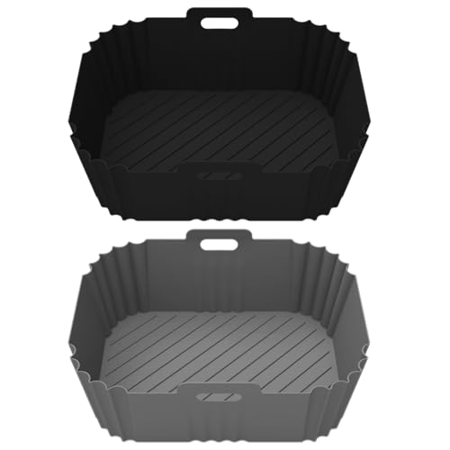 2 Stück Innovative Fritteusen Tablett Einfach zu bedienen Korb Air Fritteusen Ofen Kochen Tablett Praktische Air Fritteusen Tablett von LLINthy