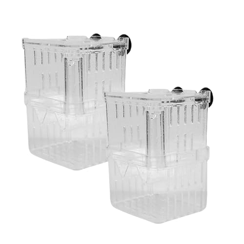 2pcs Clear Fish Breeding Inkubatortanks Mit Sicherem Isolationskammer Doppelschichtdesign Für Fry Und Garnelen Garnelenzüchtungstanks von LLINthy