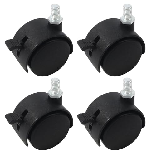 4pcs Caster Mit Bremsen Metall Und Plastikmöbel Casters Heavy Dut Casters Einfache Installation Für Holzböden von LLINthy