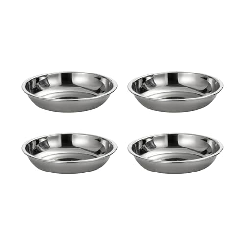 4pcs Edelstahl Servieren Gerichte Runde Sauce Tauchschüssel Obst Dessert Teller Servierschale Flachteller Geschirr Die Gerichte Serviert von LLINthy