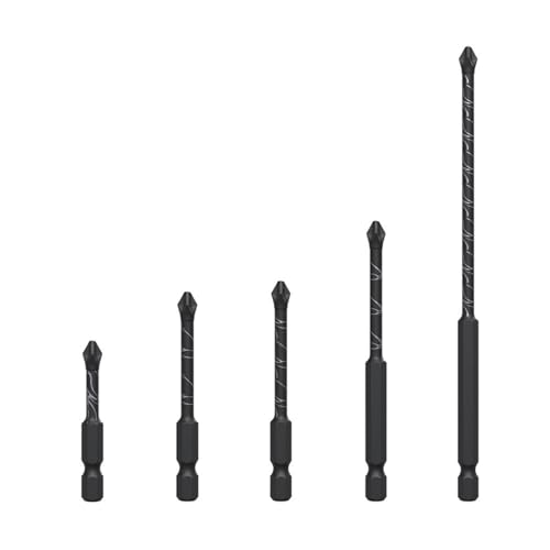 5/10-Pieces Croses Spitze Schraubendreher Bit Hexagonales Antislip Textur Multisize Stahl 50 Mm-150 Mm Länge Magnetschraubendreher Bit von LLINthy