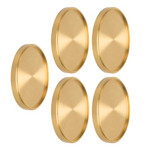 5pcs Messingbecher Untersetzer Rundaufbewahrungsfach Schmuckstücke Wärme Isolationsmatte Home Autos Schlüssellagerstaber Wärmedämmung Matte 5pcs Messingbecher Untersetzer Rundaufbewahrungsfach Schmuckstücke Wärme Isolationsmatte Home Autos Schlüssellagerstaber Wärmedämmung Matte von LLINthy