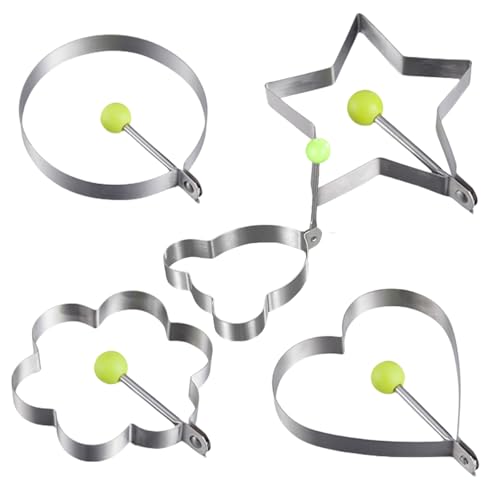 5pcs Multifunktional Edelstahl Eierformen In Runden Herzblumenstern Und Mausform Für Kreatives Kochen Langlebige Küchengeräte 5pcs Multifunktional Edelstahl Eierformen In Runden Herzblumenstern Und Mausform Für Kreatives Kochen Langlebige Küchengeräte von LLINthy