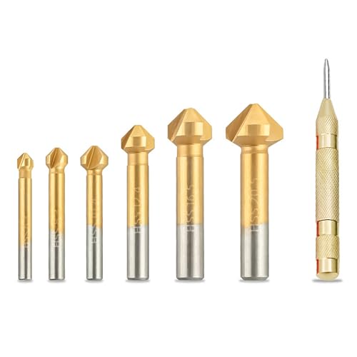 6/7pcs Countersink Bohrer Bits Set Metall Hochgeschwindigkeit Stahl Countersink Bohrer 3 Flöte 90 Grad Schäfer Werkzeug Debring Holzbearbeitung von LLINthy