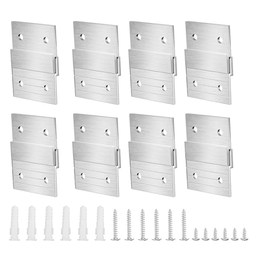 8 Paar Aluminium Französische Stimmländer Heavy Duty Brackets Einfache Installation Für Hängende Glasregale Und Kunstrahmen 8 Paar Aluminium Französische Stimmländer Heavy Duty Brackets Einfache Installation Für Hängende Glasregale Und Kunstrahmen von LLINthy