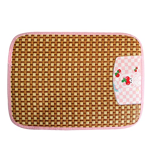 Hunde Katze Kühlmatte Selbstkühles Bett Weiche Pads Natural Rattans Sofa Liege Nicht Schlupf Haustier Matratze Für Sommernickermatte Für Hunde Kisten Kleine Medum Große Outdoor Bett Pads Katzen Katzen von LLINthy
