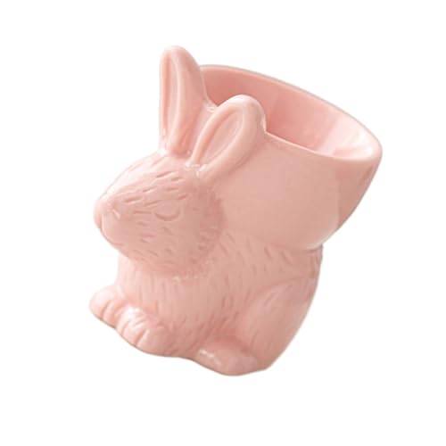 Kaninchen Formen Eierbecher Handgefertigte Keramik Weich Gekochte Eierhalter Spaß Und Sicheres Küchengeschirr Zum Frühstück Geeignet von LLINthy