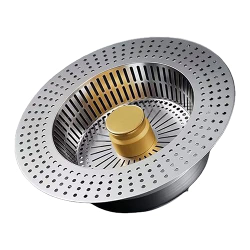 Küchenspüle Abfluss Korb Antiklogging Drain Stopper Absprungkernen Spüle Sieb Waschbecken Abflüsse Filter Einfach Zu Verwenden Küchenabflusser Für Badstopper Sieb Müll Entsorgungshänger von LLINthy