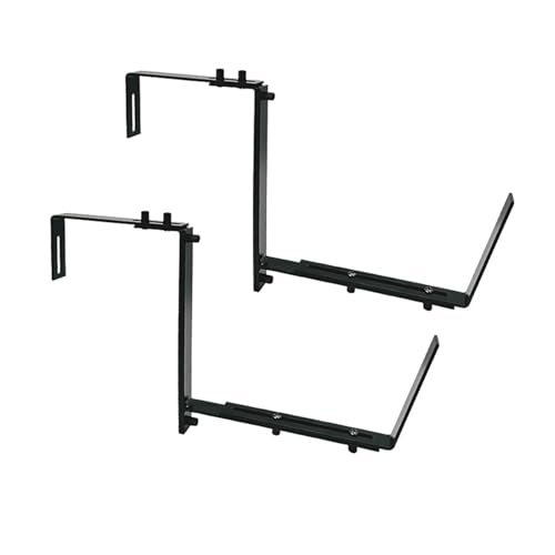 LLINthy 2/4pcs Pflanzerbox Klammern Einstellbare Blumenkastenklassen Hochleistungs Garagen Aufbewahrungshaken Für Garage Aufbewahrung Balkon Metall Pflanzerhalterung von LLINthy