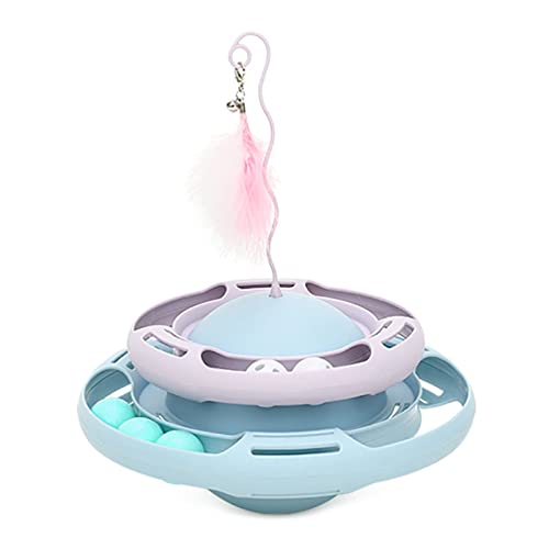 LLINthy 2-Level Roller Track Feather Spielzeug Rotierende Kätzchenkugeln Spielzeug Teaser Interactive Langeweile Relief Pet Für Innenkatzen Interaktiv LLINthy 2-Level Roller Track Feather Spielzeug Rotierende Kätzchenkugeln Spielzeug Teaser Interactive Langeweile Relief Pet Für Innenkatzen Interaktiv von LLINthy