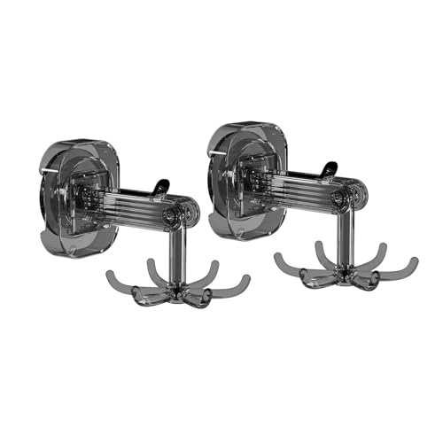LLINthy 2 Stücke Saugnäpfe Rotierende Haken 360 Grad Schwebungen Für Hängende Bekleidung Und Zubehör Handtuch Hanging Rack Hitzebeständige Haken von LLINthy