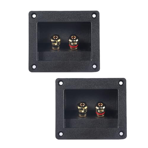 LLINthy 2pcs Home Car Stereo Stereo Subwoofer Stecker 2 Wege Lautsprecher Box Klemmen Bindung Nach Umlaut Lautsprechern Box von LLINthy