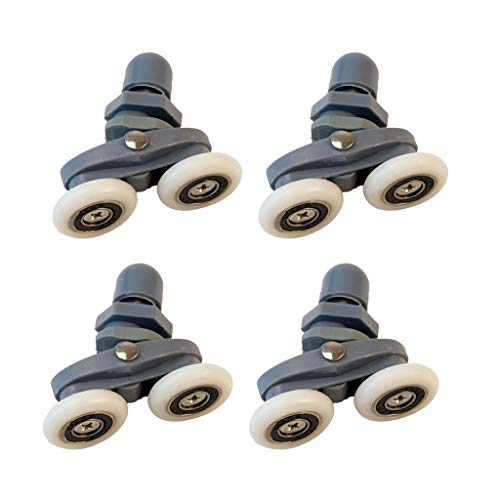 LLINthy 4 Stück/Set Nylon verstellbare Doppelschwingrolle Duschkabine Schiebetür Hardware Roller LLINthy 4 Stück/Set Nylon verstellbare Doppelschwingrolle Duschkabine Schiebetür Hardware Roller von LLINthy