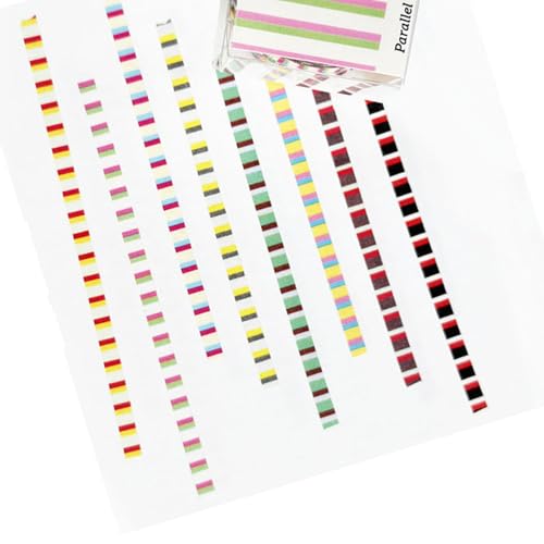 LLINthy 8Rolls Dot Gestreiftes Dekoratives Band 3mmx5m Scrapbooking Dekoration Kleber Streifen Für Journal Planer Notebook Wraping Creative Planer Decoration Tape von LLINthy