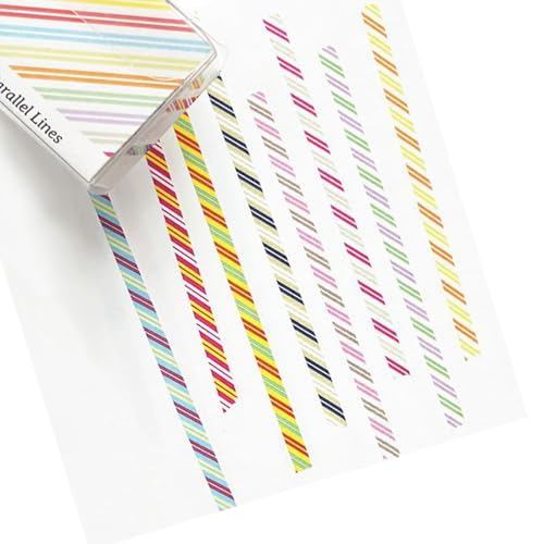 LLINthy 8Rolls Dot Gestreiftes Dekoratives Band 3mmx5m Scrapbooking Dekoration Kleber Streifen Für Journal Planer Notebook Wraping Creative Planer Decoration Tape von LLINthy